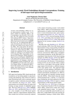 Improving Acoustic Word Embeddings through Correspondence Training of
  Self-supervised Speech Representations