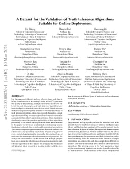 A Dataset for the Validation of Truth Inference Algorithms Suitable for
  Online Deployment