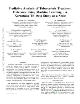 Predictive Analysis of Tuberculosis Treatment Outcomes Using Machine
  Learning: A Karnataka TB Data Study at a Scale