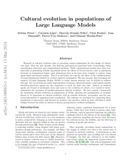 Cultural evolution in populations of Large Language Models