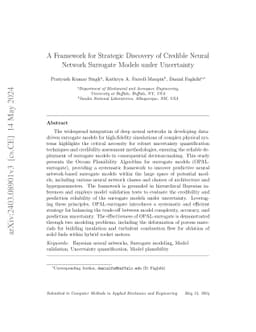 A Framework for Strategic Discovery of Credible Neural Network Surrogate
  Models under Uncertainty