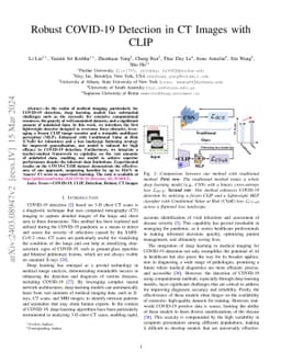 Robust COVID-19 Detection in CT Images with CLIP