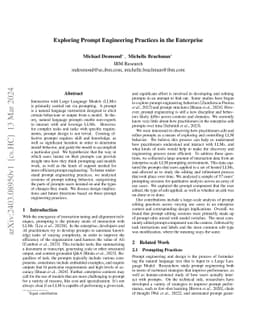 Exploring Prompt Engineering Practices in the Enterprise