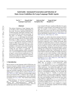 AutoGuide: Automated Generation and Selection of State-Aware Guidelines
  for Large Language Model Agents