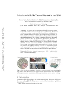 CART: Caltech Aerial RGB-Thermal Dataset in the Wild