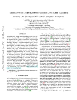 Gradient-Aware Logit Adjustment Loss for Long-tailed Classifier