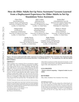 How do Older Adults Set Up Voice Assistants? Lessons Learned from a
  Deployment Experience for Older Adults to Set Up Standalone Voice Assistants