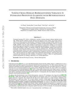 Taming Cross-Domain Representation Variance in Federated Prototype
  Learning with Heterogeneous Data Domains