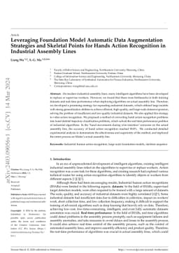Leveraging Foundation Model Automatic Data Augmentation Strategies and
  Skeletal Points for Hands Action Recognition in Industrial Assembly Lines