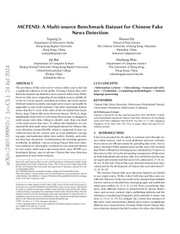 MCFEND: A Multi-source Benchmark Dataset for Chinese Fake News Detection