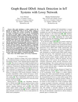 Graph-Based DDoS Attack Detection in IoT Systems with Lossy Network