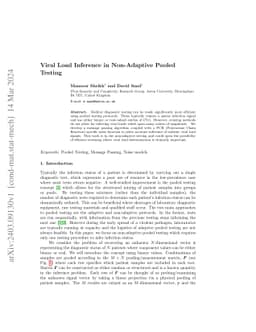 Viral Load Inference in Non-Adaptive Pooled Testing