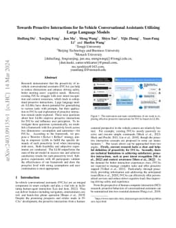 Towards Proactive Interactions for In-Vehicle Conversational Assistants
  Utilizing Large Language Models