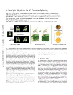 A New Split Algorithm for 3D Gaussian Splatting