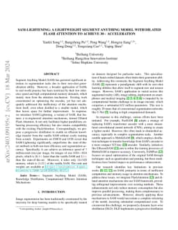 SAM-Lightening: A Lightweight Segment Anything Model with Dilated Flash
  Attention to Achieve 30 times Acceleration