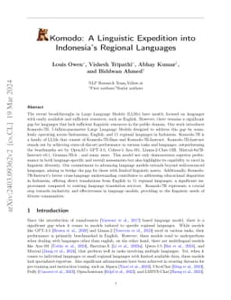 Komodo: A Linguistic Expedition into Indonesia's Regional Languages