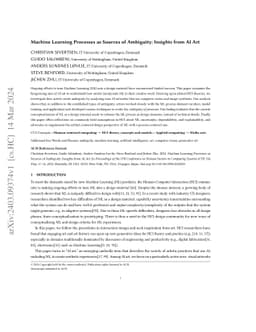 Machine Learning Processes as Sources of Ambiguity: Insights from AI Art