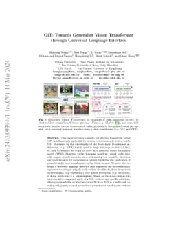 GiT: Towards Generalist Vision Transformer through Universal Language
  Interface