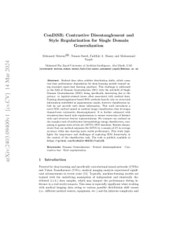 ConDiSR: Contrastive Disentanglement and Style Regularization for Single
  Domain Generalization