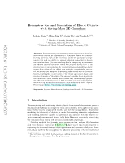 Reconstruction and Simulation of Elastic Objects with Spring-Mass 3D
  Gaussians
