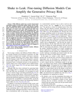 Shake to Leak: Fine-tuning Diffusion Models Can Amplify the Generative
  Privacy Risk