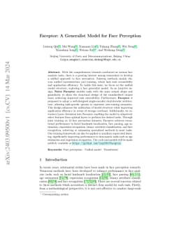 Faceptor: A Generalist Model for Face Perception