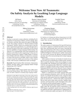 Welcome Your New AI Teammate: On Safety Analysis by Leashing Large
  Language Models