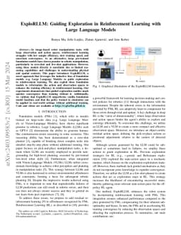 ExploRLLM: Guiding Exploration in Reinforcement Learning with Large Language Models