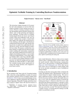 Optimistic Verifiable Training by Controlling Hardware Nondeterminism