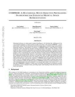 COMPRER: A Multimodal Multi-Objective Pretraining Framework for Enhanced
  Medical Image Representation