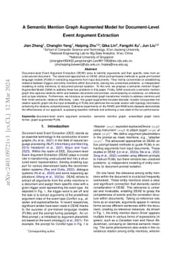 A Semantic Mention Graph Augmented Model for Document-Level Event
  Argument Extraction