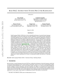 RAD-PHI2: Instruction Tuning PHI-2 for Radiology