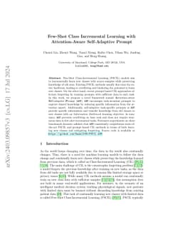 Few-Shot Class Incremental Learning with Attention-Aware Self-Adaptive
  Prompt