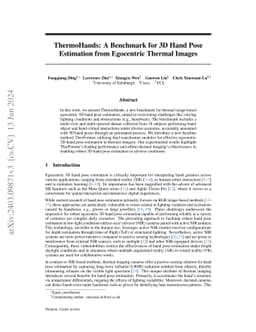 ThermoHands: A Benchmark for 3D Hand Pose Estimation from Egocentric Thermal Images