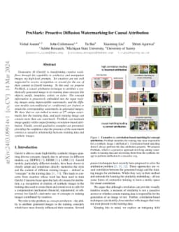 ProMark: Proactive Diffusion Watermarking for Causal Attribution