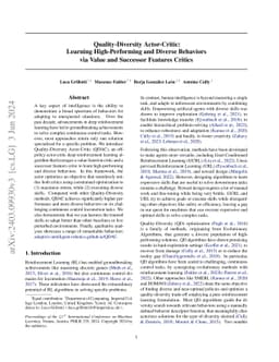Quality-Diversity Actor-Critic: Learning High-Performing and Diverse
  Behaviors via Value and Successor Features Critics