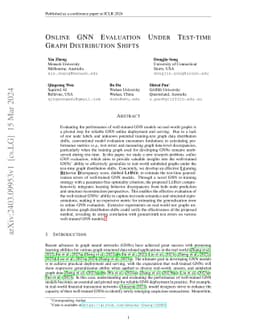 Online GNN Evaluation Under Test-time Graph Distribution Shifts