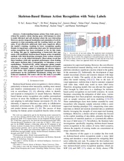 Skeleton-Based Human Action Recognition with Noisy Labels