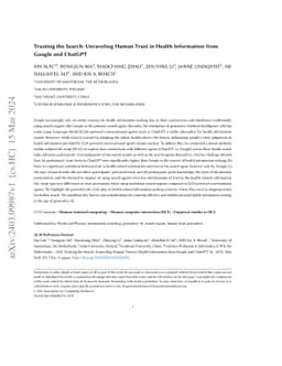 Trusting the Search: Unraveling Human Trust in Health Information from
  Google and ChatGPT