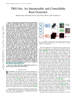 TRG-Net: An Interpretable and Controllable Rain Generator