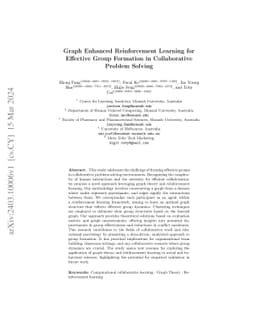 Graph Enhanced Reinforcement Learning for Effective Group Formation in
  Collaborative Problem Solving