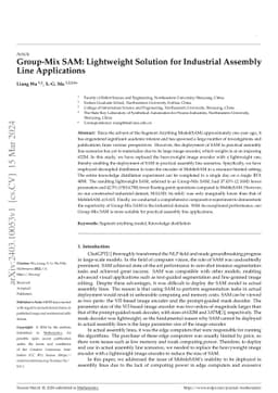 Group-Mix SAM: Lightweight Solution for Industrial Assembly Line
  Applications