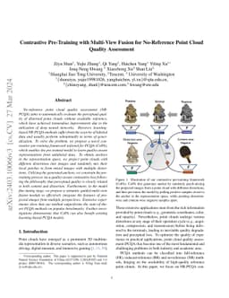 Contrastive Pre-Training with Multi-View Fusion for No-Reference Point
  Cloud Quality Assessment