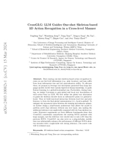 CrossGLG: LLM Guides One-shot Skeleton-based 3D Action Recognition in a
  Cross-level Manner
