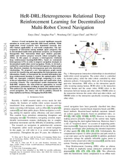 HeR-DRL:Heterogeneous Relational Deep Reinforcement Learning for
  Decentralized Multi-Robot Crowd Navigation