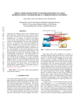 VRHCF: Cross-Source Point Cloud Registration via Voxel Representation
  and Hierarchical Correspondence Filtering