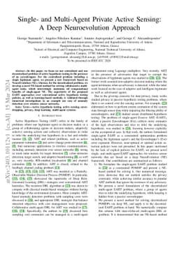 Single- and Multi-Agent Private Active Sensing: A Deep Neuroevolution
  Approach