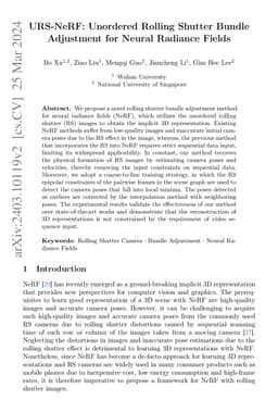 URS-NeRF: Unordered Rolling Shutter Bundle Adjustment for Neural
  Radiance Fields