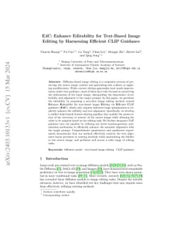 E4C: Enhance Editability for Text-Based Image Editing by Harnessing
  Efficient CLIP Guidance