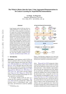 The Whole is Better than the Sum: Using Aggregated Demonstrations in
  In-Context Learning for Sequential Recommendation